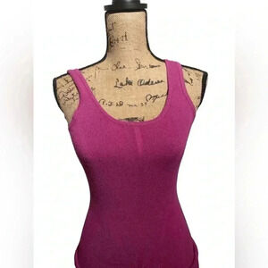 Wind and Willow Knit Midi Purple Bodycon Tank Dress Size Medium